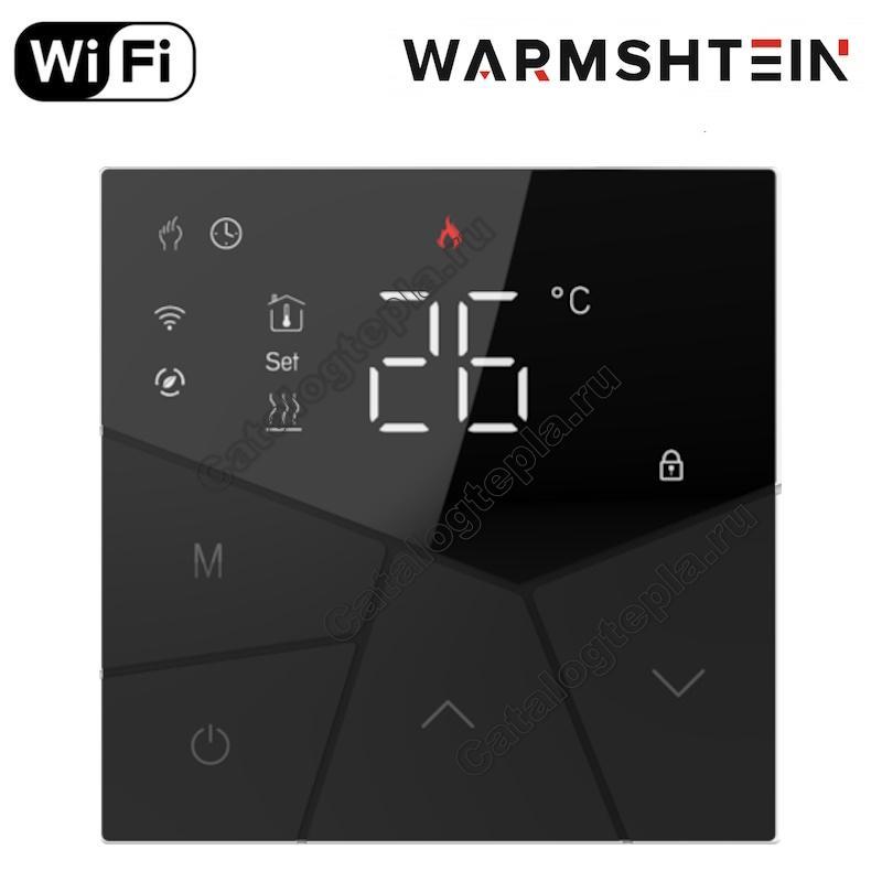 Терморегулятор Warmshtein Line Wi-Fi черный