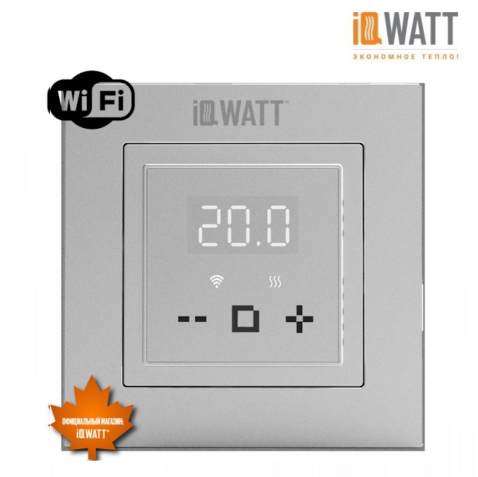 Терморегулятор IQ THERMOSTAT D серебристый металлик WI-FI