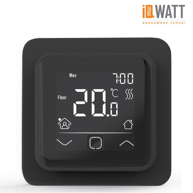 Терморегулятор с сенсорным дисплеем SMART HEAT BLACK
