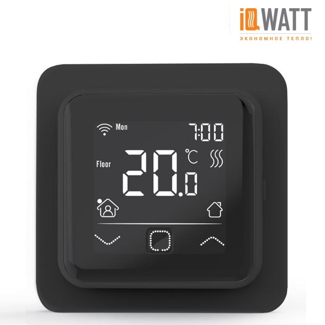 Терморегулятор с возможностью управления через смартфон SMART HEAT Wi-Fi BLACK