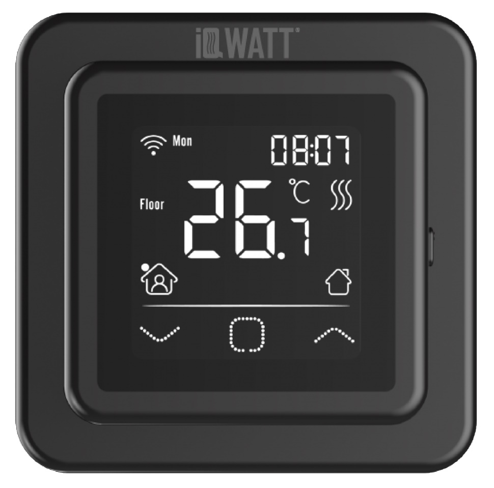 Терморегулятор с возможностью управления через смартфон SMART HEAT Wi-Fi BLACK