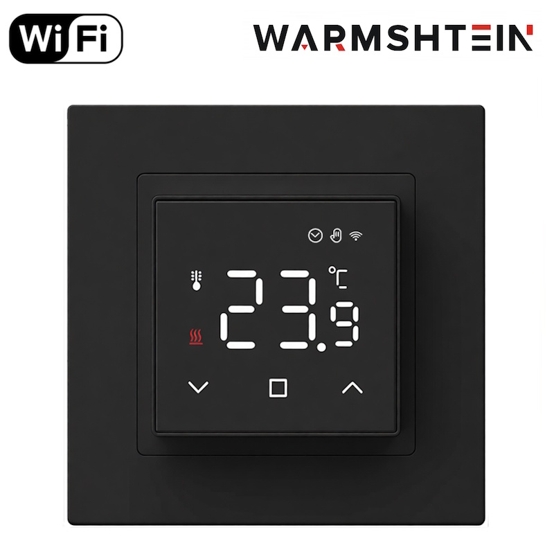 Терморегулятор Warmshtein FIT Wi-Fi черный