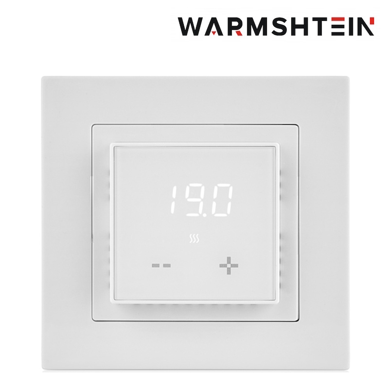 Терморегулятор Warmshtein Touch белый