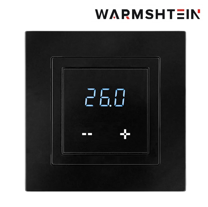 Терморегулятор Warmshtein Touch черный