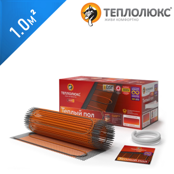 Нагревательный мат ТЕПЛОЛЮКС Profimat 180  - 1,0 кв.м.
