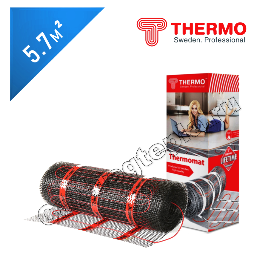 Нагревательный мат Thermomat TVK 210  - 5,7 кв.м.