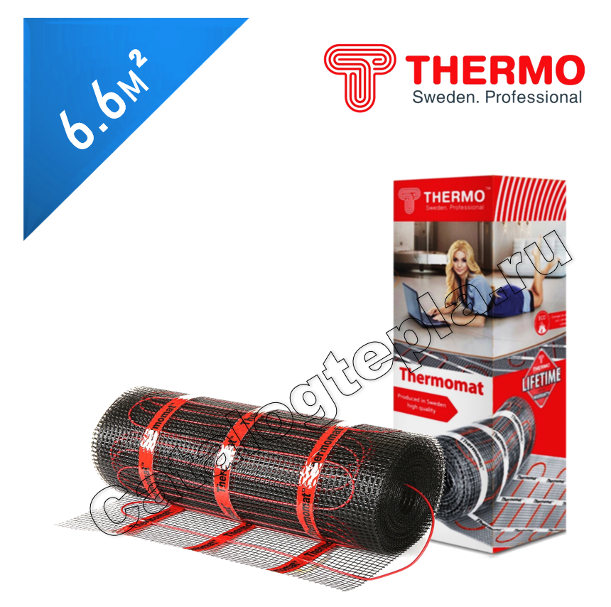 Нагревательный мат Thermomat TVK 210  - 6,6 кв.м.