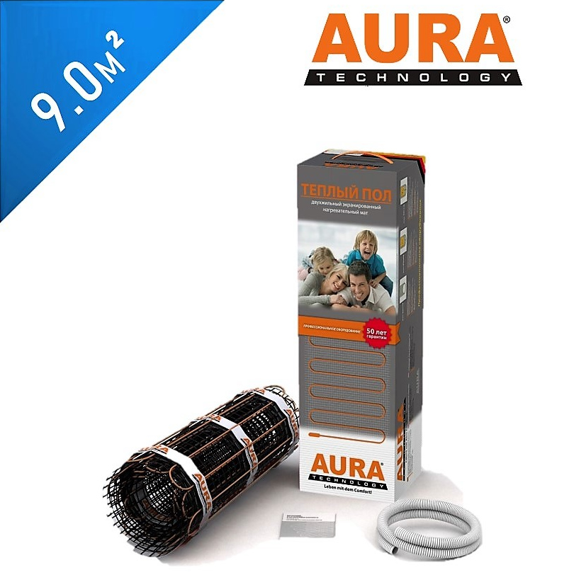 Нагревательный мат AURA МТА 150 - 9,0 кв.м.